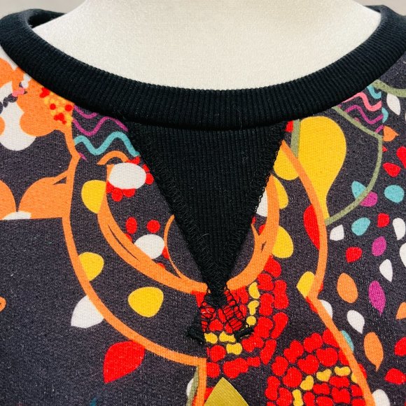 Adidas Multi-Colored Long Sleeve Cropped Sweatshirt in Women's Size S - Picture 4 of 8